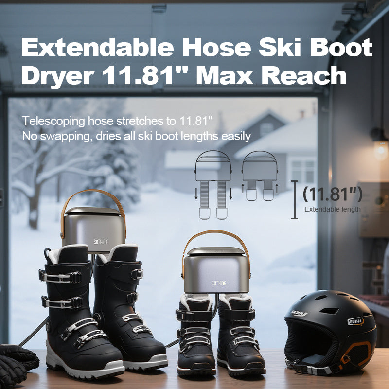 SOTHING Ultra ski boot dryer with extendable hoses up to 11.81 inches